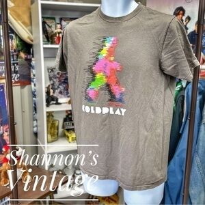 Coldplay Running Man tour Bay Island sz medium tee A2